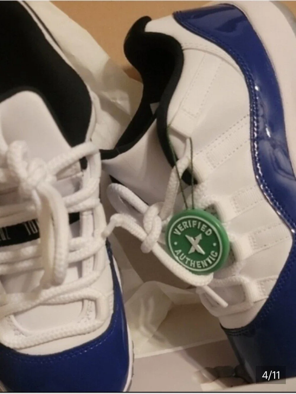 Jordan White, Blue and Black Low-Top Sneakers